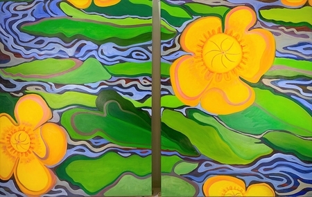 yellow waterlilies